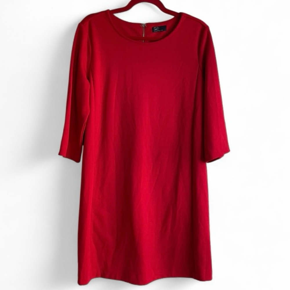 GAP 3/4 Sleeve Red Knit Dress Size L